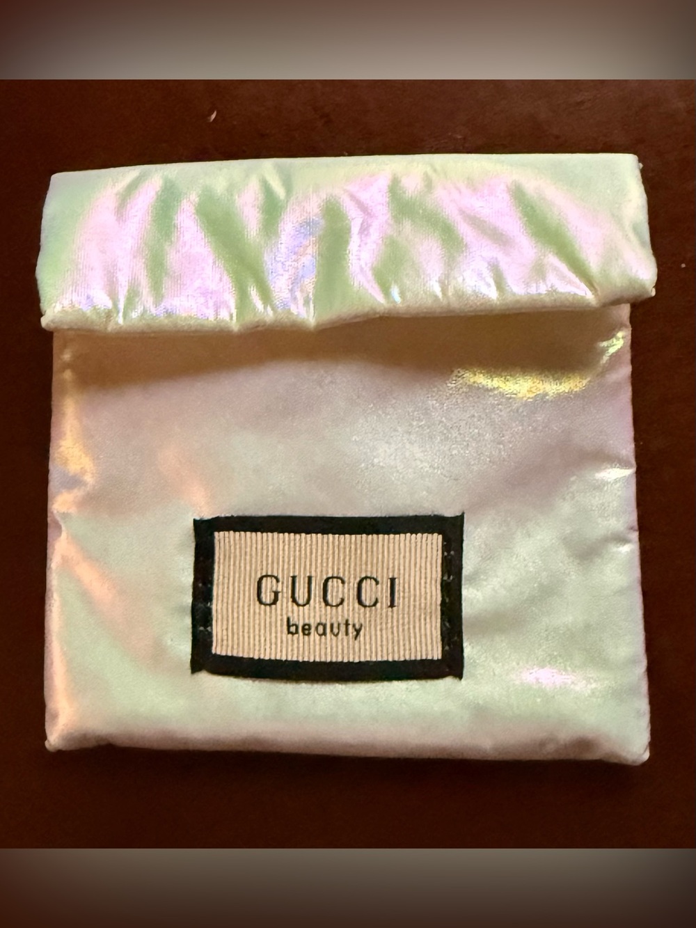 GUCCI Beauty Iridescent Satin Makeup Pouch